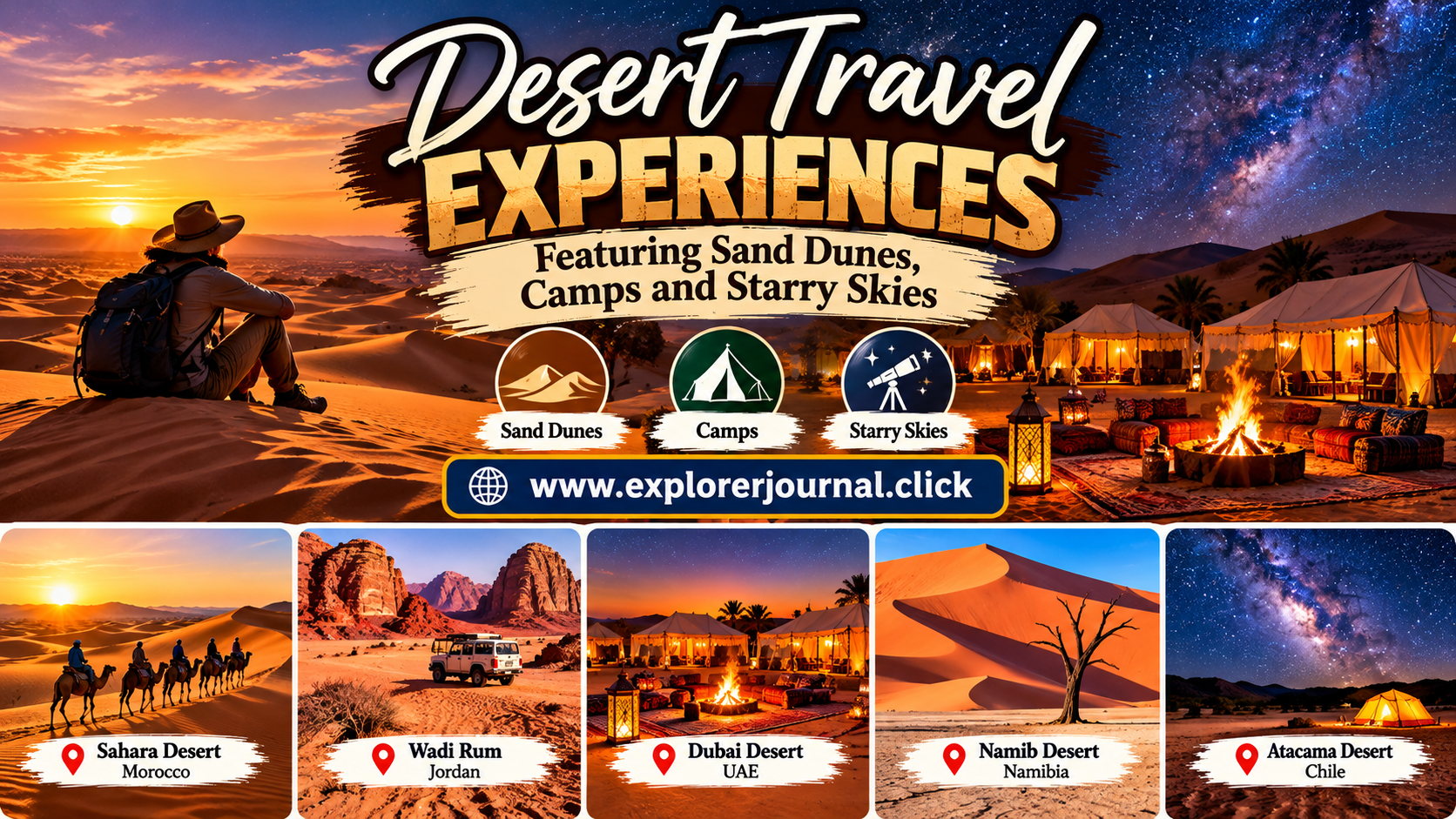 Desert Travel Experiences Featuring Sand Dunes, Camps and Starry Skies